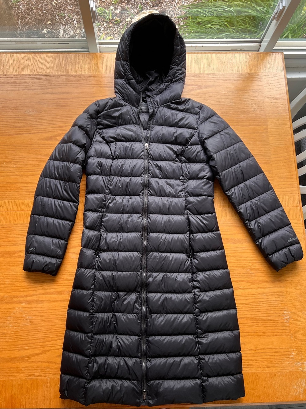 Eddie Bauer EB650 Women's Black Puffer Parka Size Small